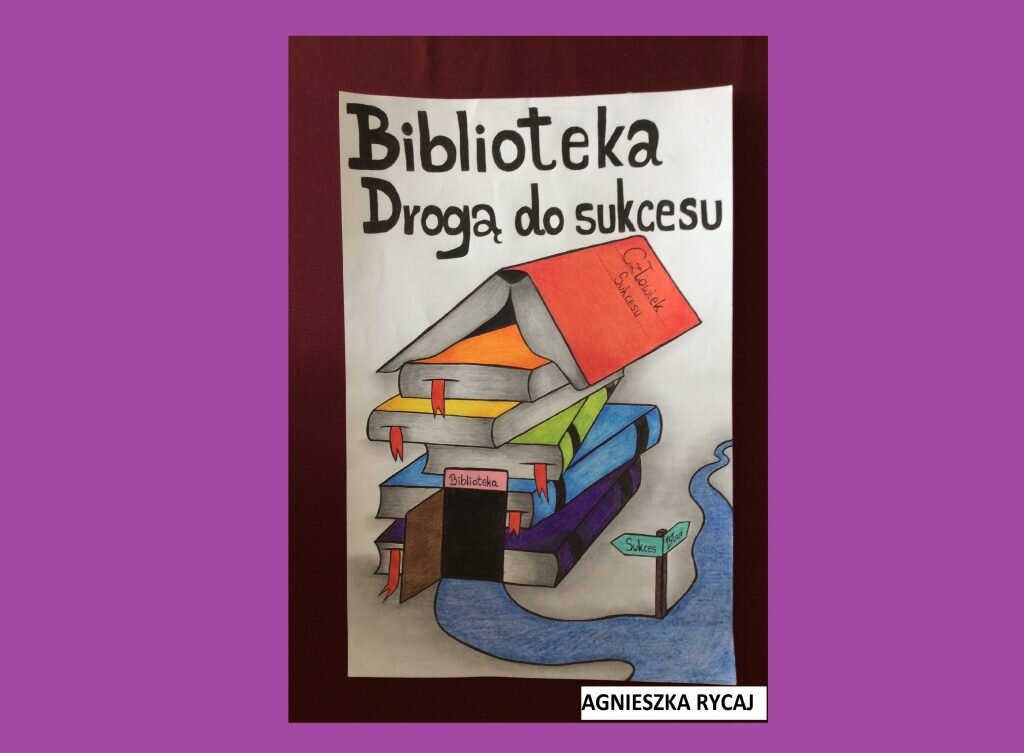 PLAKAT PROMUJĄCY BIBLIOTEKĘ