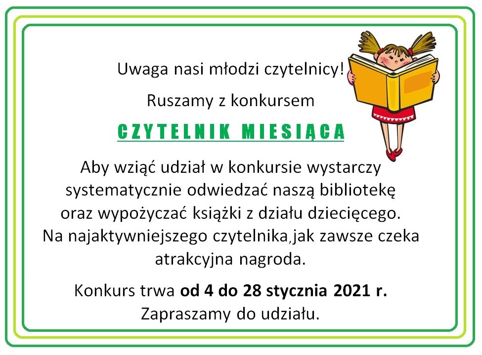 KONKURS CZYTELNIK MIESIĄCA