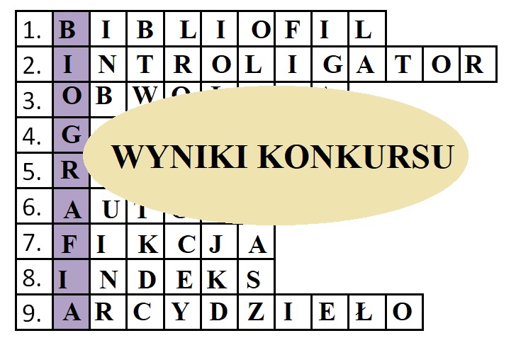 FERIE Z BIBLIOTEKĄ: KRZYŻÓWKA